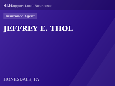 JEFFREY E. THOL — Insurance Agent in HONESDALE, PA