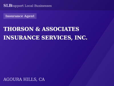 THORSON & ASSOCIATES INSURANCE SERVICES, INC. — Insurance Agent in AGOURA HILLS, CA