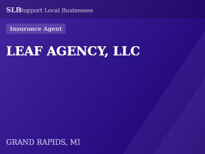 LEAF AGENCY, LLC — Insurance Agent in GRAND RAPIDS, MI