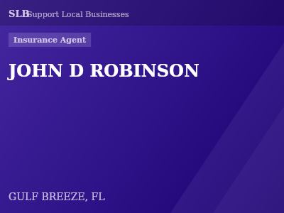 JOHN D ROBINSON — Insurance Agent in GULF BREEZE, FL