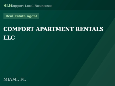 COMFORT APARTMENT RENTALS LLC — Real Estate Agent in MIAMI, FL