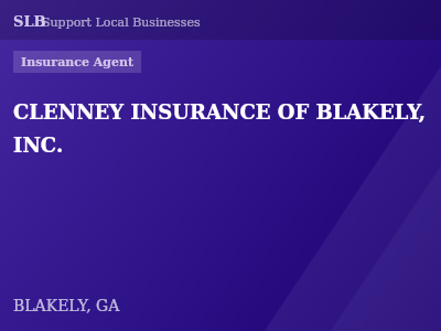 CLENNEY INSURANCE OF BLAKELY, INC. — Insurance Agent in BLAKELY, GA