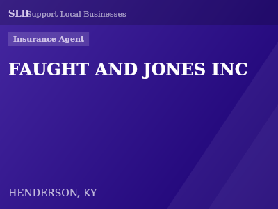FAUGHT AND JONES INC — Insurance Agent in HENDERSON, KY