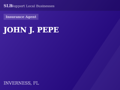 JOHN J. PEPE — Insurance Agent in INVERNESS, FL