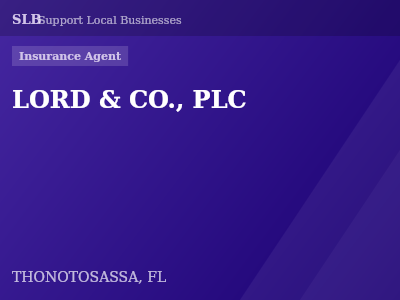LORD & CO., PLC — Insurance Agent in THONOTOSASSA, FL