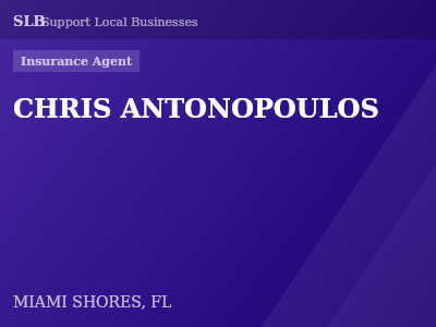 CHRIS ANTONOPOULOS — Insurance Agent in MIAMI SHORES, FL