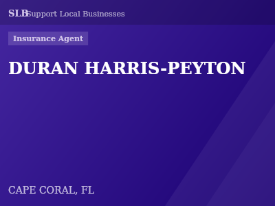 DURAN HARRIS-PEYTON — Insurance Agent in CAPE CORAL, FL