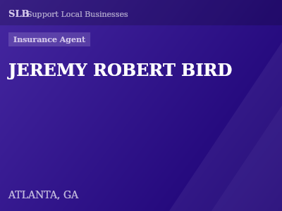 JEREMY ROBERT BIRD — Insurance Agent in ATLANTA, GA