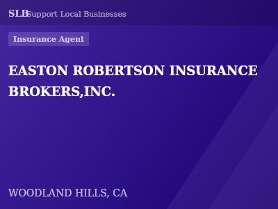 EASTON ROBERTSON INSURANCE BROKERS,INC. — Insurance Agent in WOODLAND HILLS, CA
