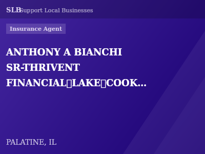 ANTHONY A BIANCHI SR-THRIVENT FINANCIALLAKECOOK GROUP — Insurance Agent in PALATINE, IL