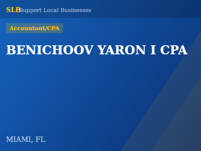 BENICHOOV YARON I CPA — Accountant/CPA in MIAMI, FL
