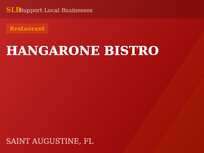 HANGARONE BISTRO — Restaurant in SAINT AUGUSTINE, FL