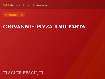 GIOVANNIS PIZZA AND PASTA — Restaurant in FLAGLER BEACH, FL