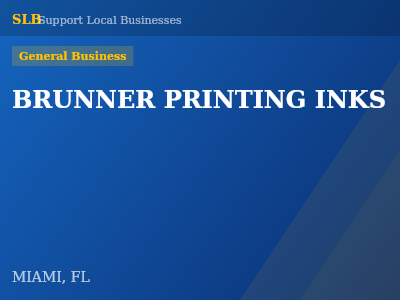 BRUNNER PRINTING INKS — General Business in MIAMI, FL