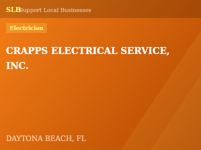 CRAPPS ELECTRICAL SERVICE, INC. — Electrician in DAYTONA BEACH, FL