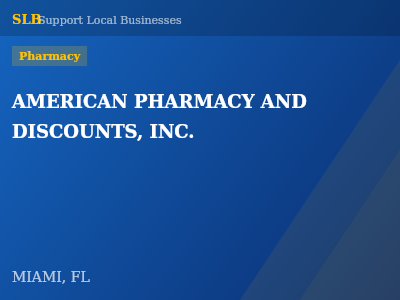 AMERICAN PHARMACY AND DISCOUNTS, INC. — Pharmacy in MIAMI, FL