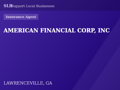 AMERICAN FINANCIAL CORP, INC — Insurance Agent in LAWRENCEVILLE, GA