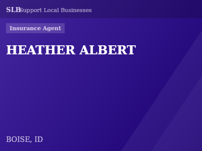 HEATHER ALBERT — Insurance Agent in BOISE, ID