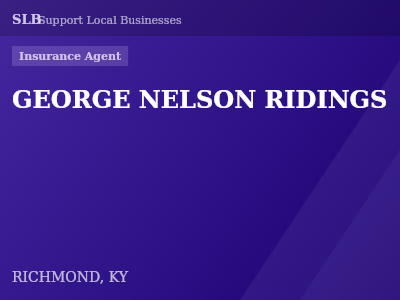 GEORGE NELSON RIDINGS — Insurance Agent in RICHMOND, KY