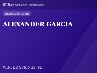 ALEXANDER GARCIA — Insurance Agent in WINTER SPRINGS, FL