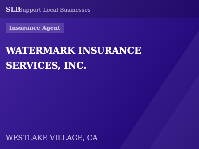 WATERMARK INSURANCE SERVICES, INC. — Insurance Agent in WESTLAKE VILLAGE, CA
