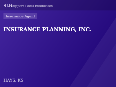 INSURANCE PLANNING, INC. — Insurance Agent in HAYS, KS