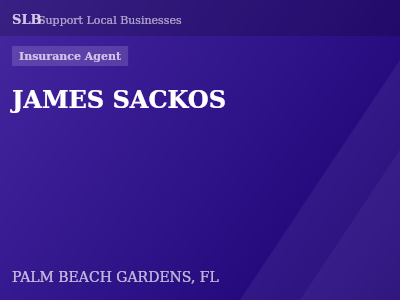 JAMES SACKOS — Insurance Agent in PALM BEACH GARDENS, FL