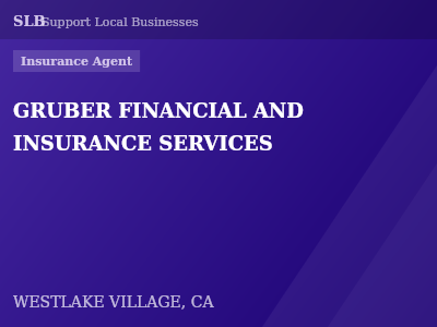 GRUBER FINANCIAL AND INSURANCE SERVICES — Insurance Agent in WESTLAKE VILLAGE, CA