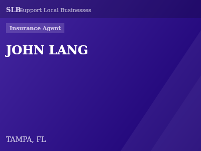 JOHN LANG — Insurance Agent in TAMPA, FL