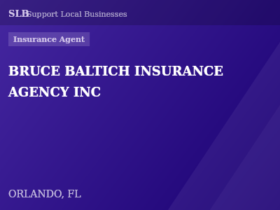 BRUCE BALTICH INSURANCE AGENCY INC — Insurance Agent in ORLANDO, FL