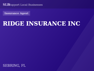 RIDGE INSURANCE INC — Insurance Agent in SEBRING, FL