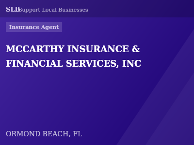 MCCARTHY INSURANCE & FINANCIAL SERVICES, INC — Insurance Agent in ORMOND BEACH, FL