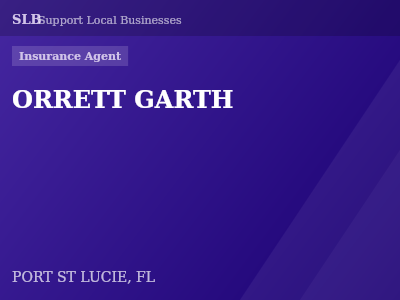 ORRETT GARTH — Insurance Agent in PORT ST LUCIE, FL
