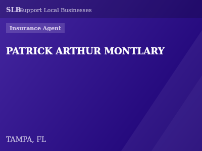 PATRICK ARTHUR MONTLARY — Insurance Agent in TAMPA, FL