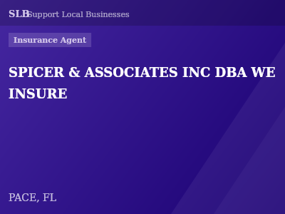 SPICER & ASSOCIATES INC DBA WE INSURE — Insurance Agent in PACE, FL