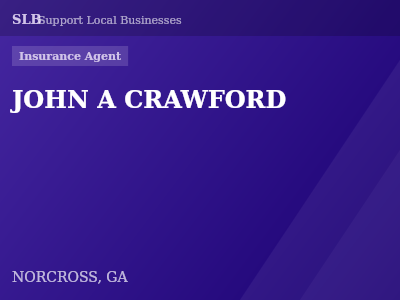 JOHN A CRAWFORD — Insurance Agent in NORCROSS, GA
