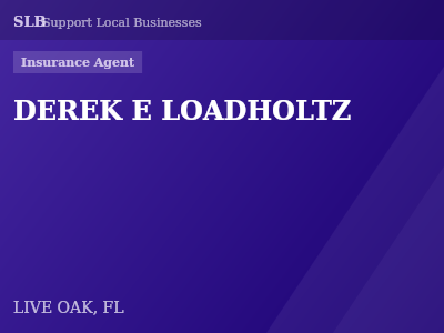 DEREK E LOADHOLTZ — Insurance Agent in LIVE OAK, FL