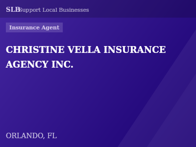 CHRISTINE VELLA INSURANCE AGENCY INC. — Insurance Agent in ORLANDO, FL
