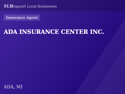 ADA INSURANCE CENTER INC. — Insurance Agent in ADA, MI