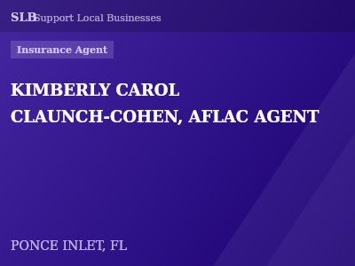 KIMBERLY CAROL CLAUNCH-COHEN, AFLAC AGENT — Insurance Agent in PONCE INLET, FL
