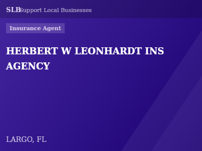 HERBERT W LEONHARDT INS AGENCY — Insurance Agent in LARGO, FL