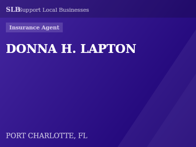 DONNA H. LAPTON — Insurance Agent in PORT CHARLOTTE, FL