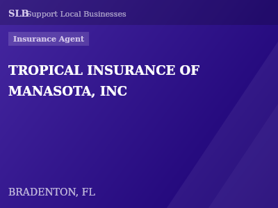 TROPICAL INSURANCE OF MANASOTA, INC — Insurance Agent in BRADENTON, FL