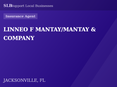 LINNEO F MANTAY/MANTAY & COMPANY — Insurance Agent in JACKSONVILLE, FL