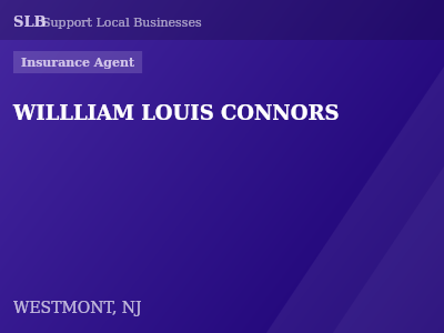 WILLLIAM LOUIS CONNORS — Insurance Agent in WESTMONT, NJ