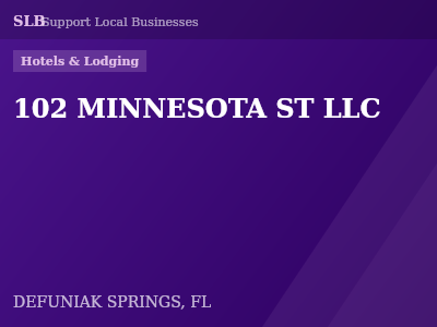 102 MINNESOTA ST LLC — Hotels & Lodging in DEFUNIAK SPRINGS, FL
