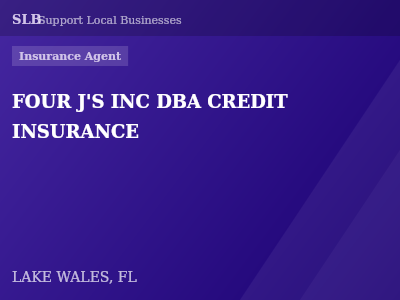 FOUR J'S INC DBA CREDIT INSURANCE — Insurance Agent in LAKE WALES, FL
