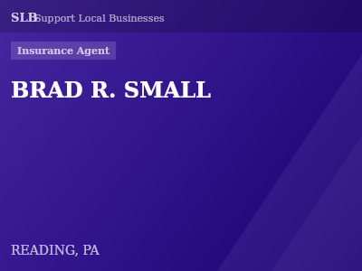 BRAD R. SMALL — Insurance Agent in READING, PA