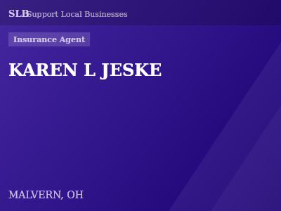 KAREN L JESKE — Insurance Agent in MALVERN, OH