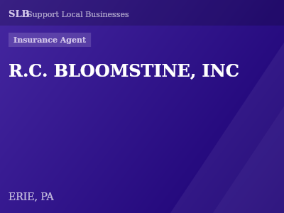 R.C. BLOOMSTINE, INC — Insurance Agent in ERIE, PA